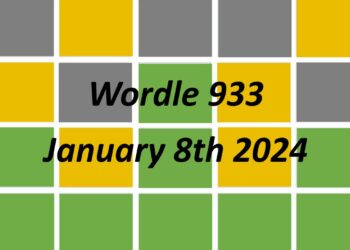 Daily Wordle 933 - 8th January 2024