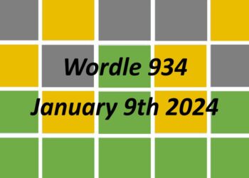 Daily Wordle 934 - 9th January 2024