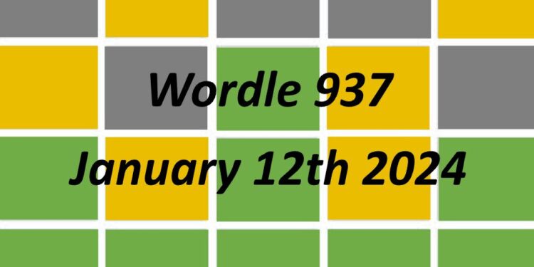 Daily Wordle 937 - 12th January 2024
