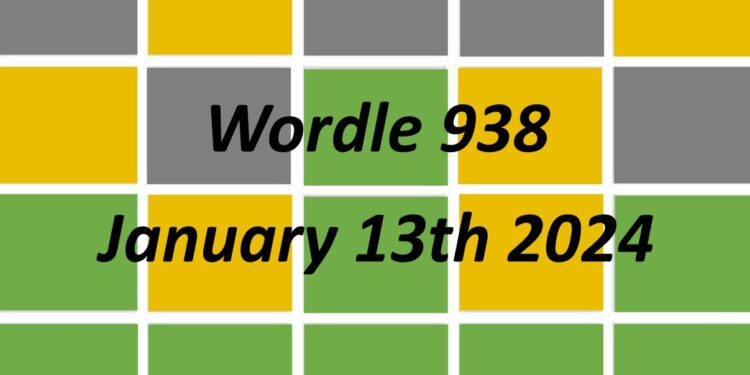 Daily Wordle 938 - 13th January 2024