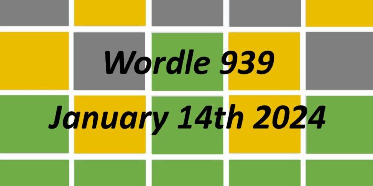 Daily Wordle 939 - 14th January 2024