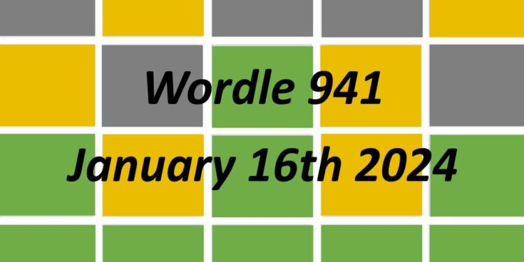 Daily Wordle 941 - 16th January 2024