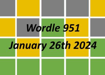 Daily Wordle 951 - 26th January 2024