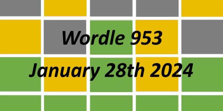 Daily Wordle 953 - 28th January 2024