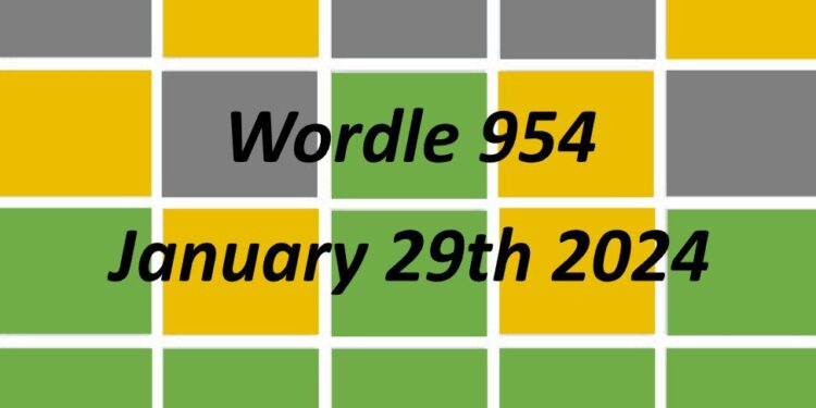 Daily Wordle 954 - 29th January 2024