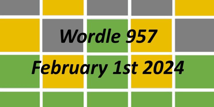 Daily Wordle 957 - 1st February 2024