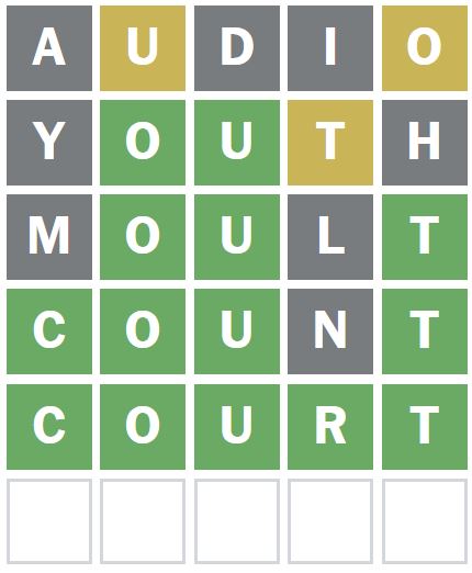 Daily Wordle Answer 942 - 17th January 2024