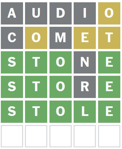 Daily Wordle Answer 943 - 18th January 2024