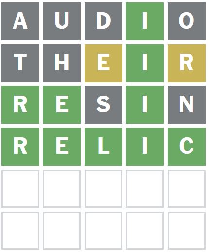 Daily Wordle Answer 949 - 24th January 2024