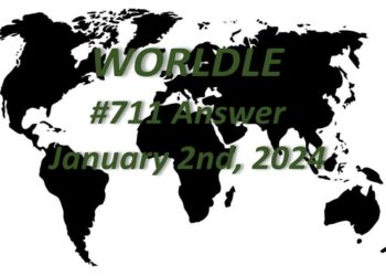 Daily Worldle 711 Answers - January 2nd 2024