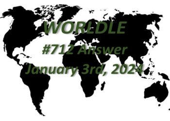 Daily Worldle 712 Answers - January 3rd 2024