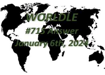 Daily Worldle 715 Answers - January 6th 2024