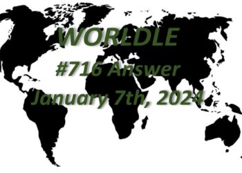 Daily Worldle 716 Answers - January 7th 2024