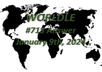 Daily Worldle 718 Answers - January 9th 2024