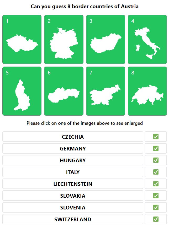 Daily Worldle 718 Bonus Neighbouring Countries Answers - January 9th 2024