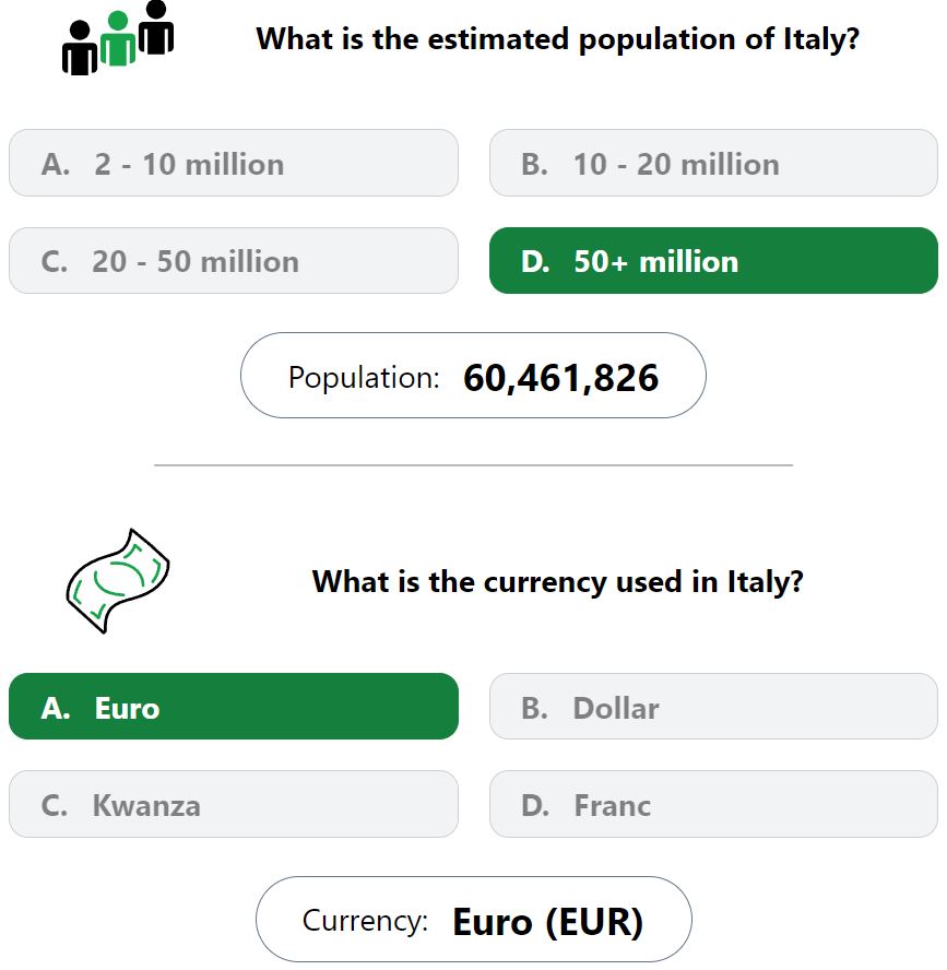 Daily Worldle 720 Bonus Currency & Population Answer - January 11th 2024