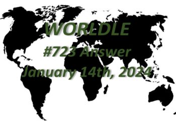 Daily Worldle 723 Answers - January 14th 2024