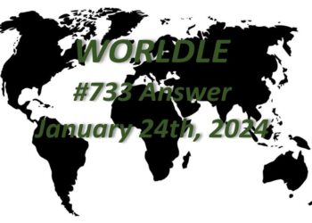 Daily Worldle 733 Answers - January 24th 2024