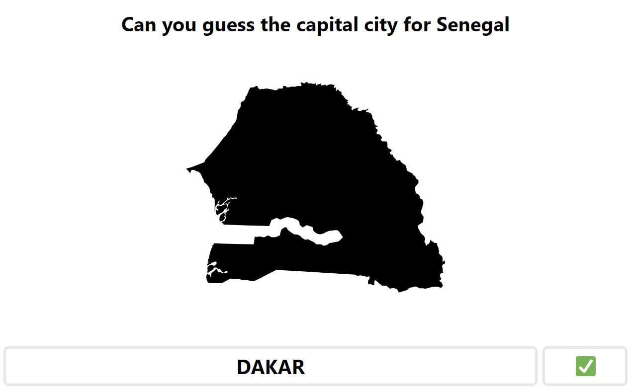Daily Worldle 735 Bonus Capital City - January 26th 2024