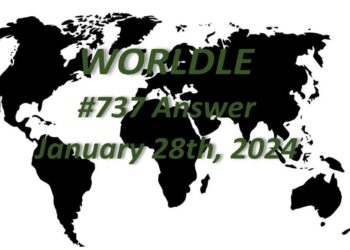 Daily Worldle 737 Answers - January 28th 2024