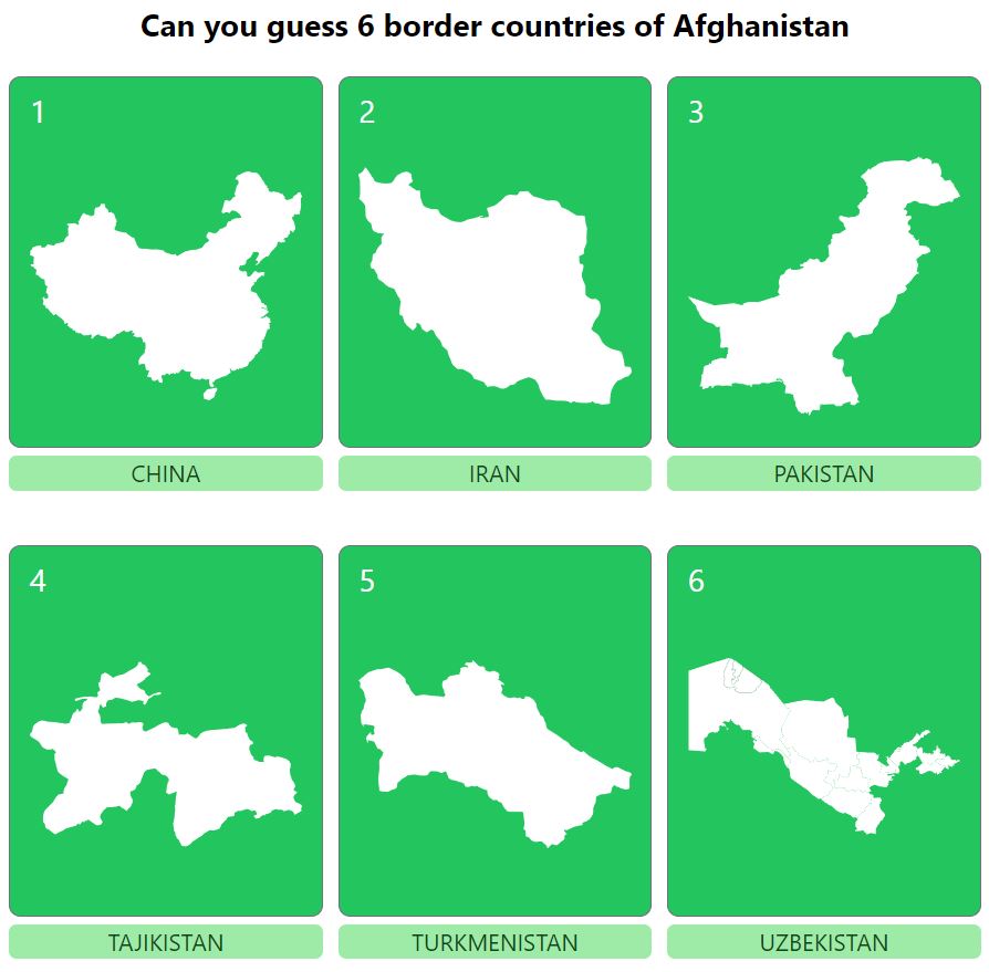 Daily Worldle 739 Bonus Neighbouring Countries Answers - January 30th 2024