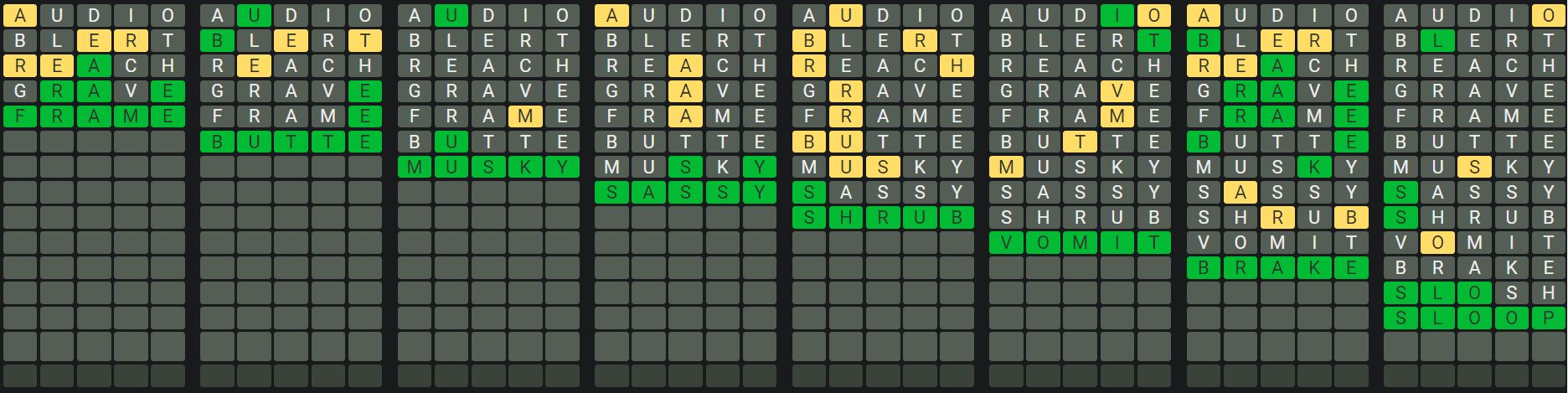 Daily Octordle 741 Sequence Answer - February 4th 2024
