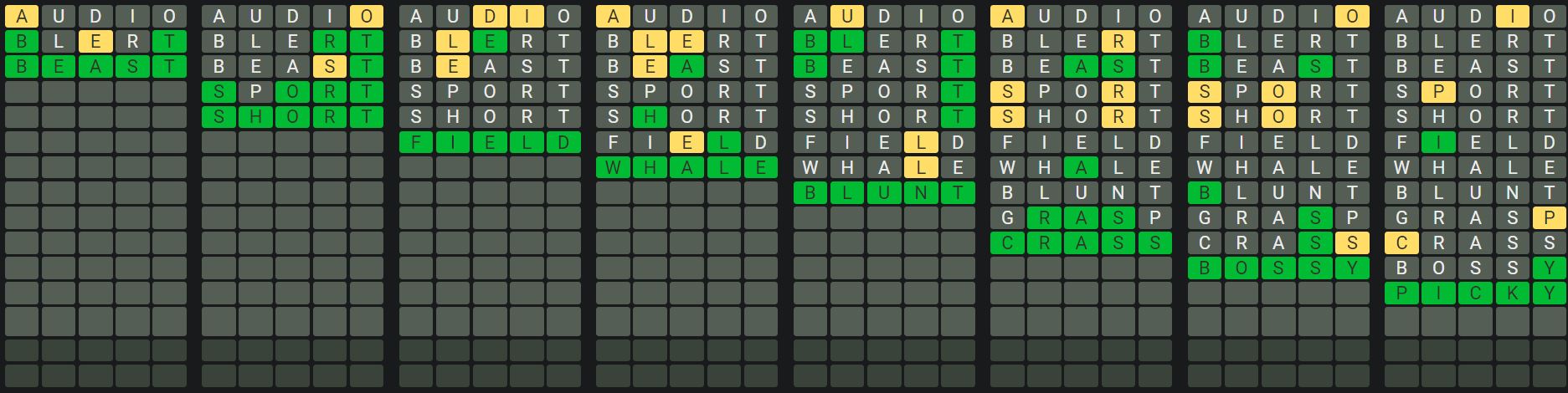 Daily Octordle 742 Sequence Answer - February 5th 2024
