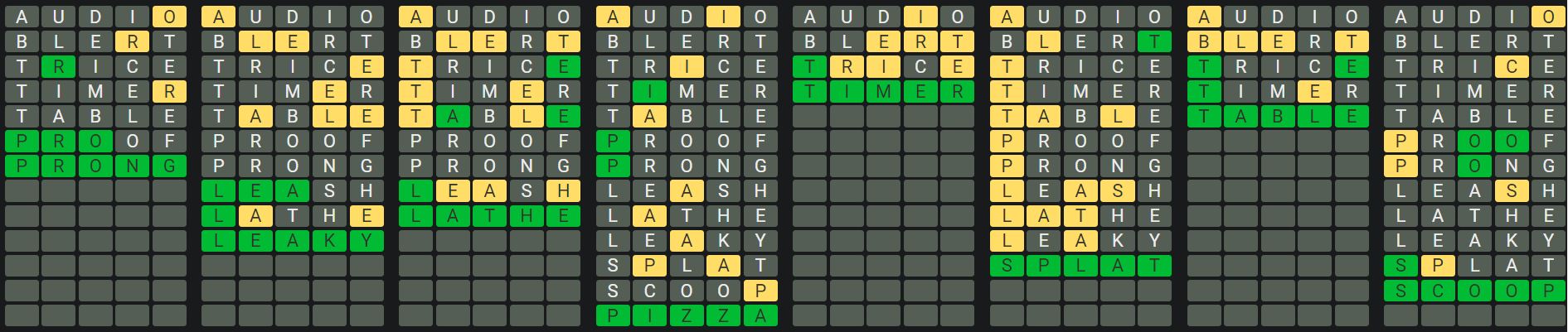 Daily Octordle Answer 741 - February 4th 2024
