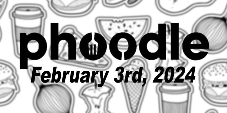 Daily Phoodle - 3rd February 2024