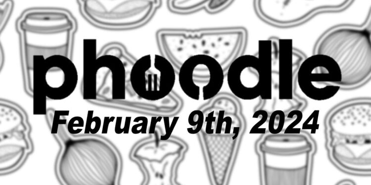 Daily Phoodle - 9th February 2024