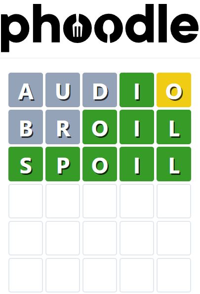 Daily Phoodle Answer 639 - 6th February 2024