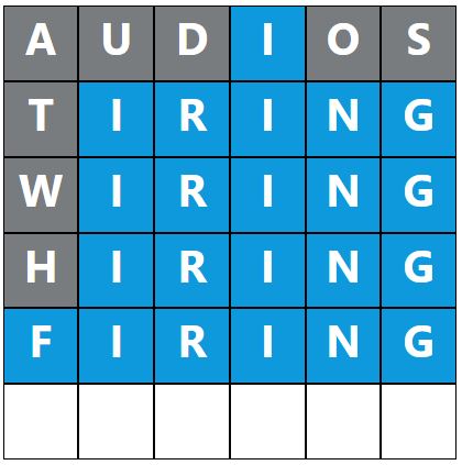 Daily Word Hurdle #1498 Afternoon Answer - 5th February 2024