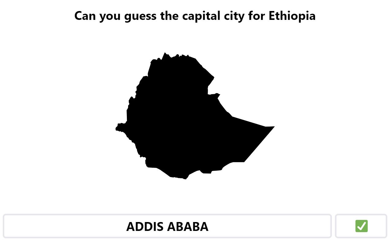 Daily Worldle 745 Bonus Capital City - February 5th 2024