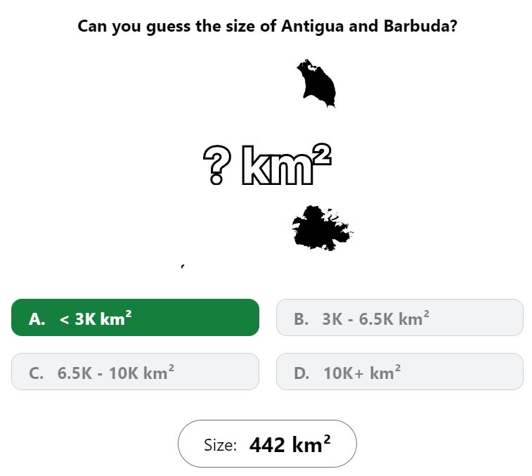 Daily Worldle 746 Bonus Size Answer - February 6th 2024