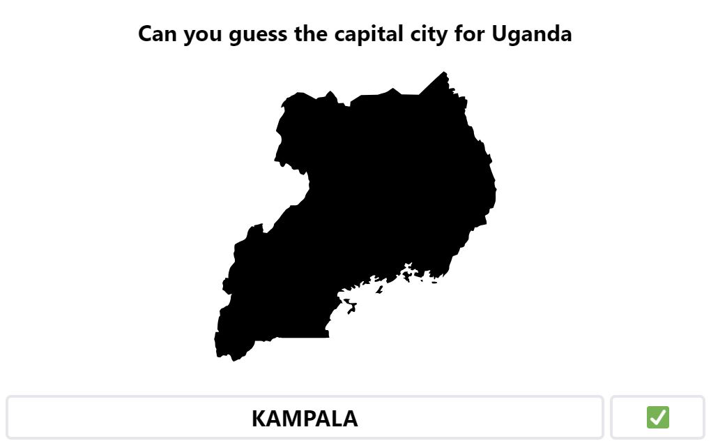 Daily Worldle 749 Bonus Capital City - February 9th 2024