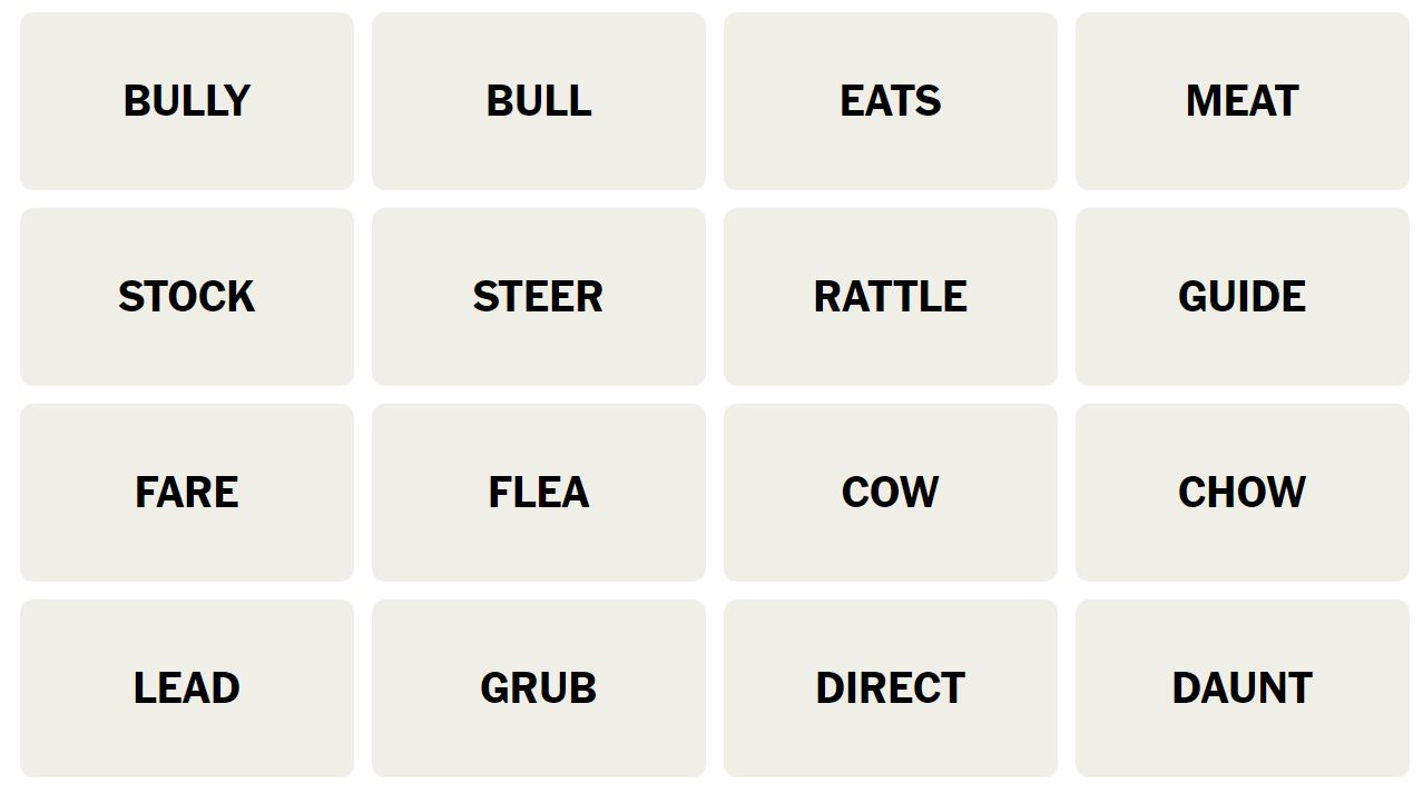 Daily NYT Connections 353 Puzzle - 29th May 2024