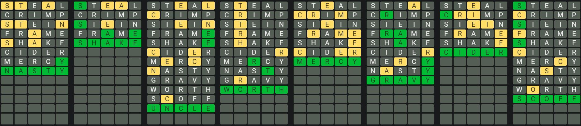Daily Octordle 855 Rescue Answer - May 28th 2024
