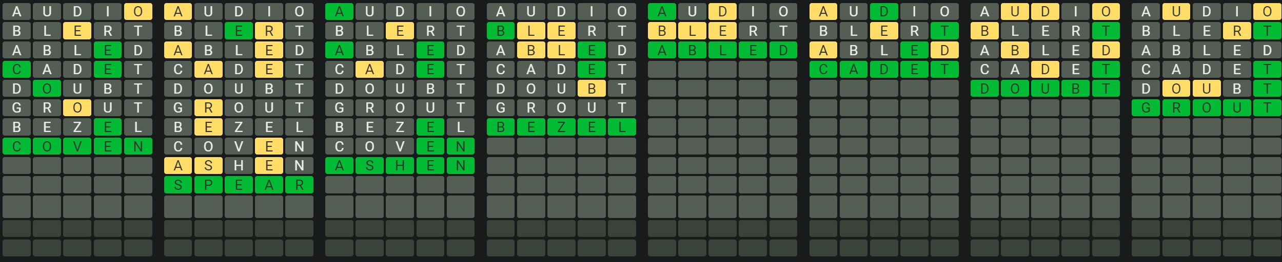 Daily Octordle Answer 853 - May 26th 2024
