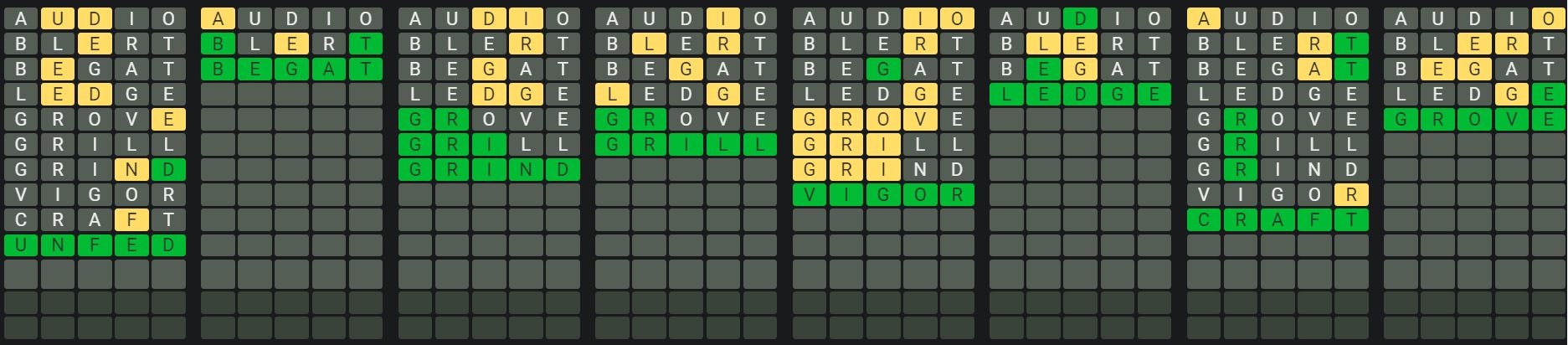 Daily Octordle Answer 854 - May 27th 2024