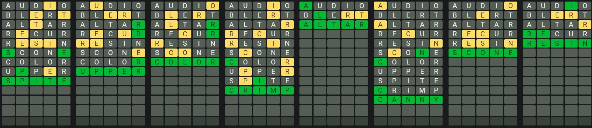 Daily Octordle Answer 856 - May 29th 2024
