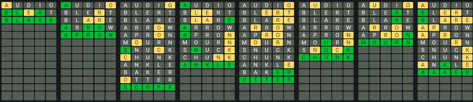 Daily Octordle Answer 857 - May 30th 2024