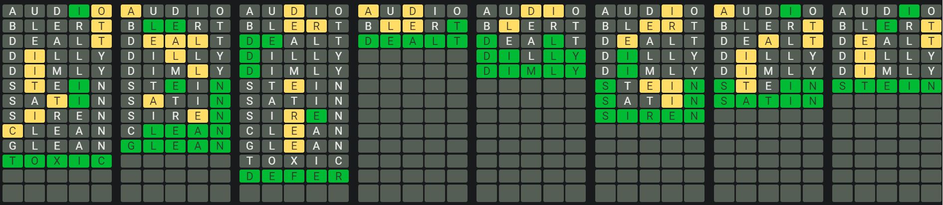 Daily Octordle Answer 858 - May 31st 2024
