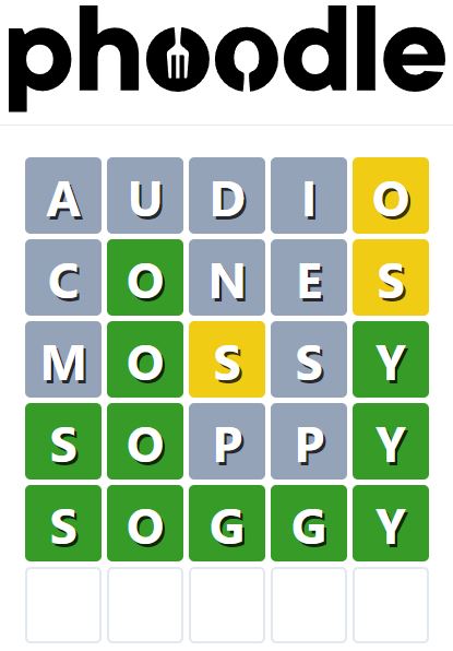 Daily Phoodle Answer 753 - 30th May 2024