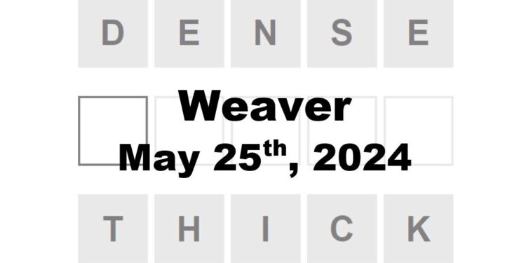 Daily Weaver Answers - 25th May 2024