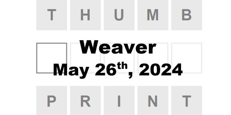 Daily Weaver Answers - 26th May 2024