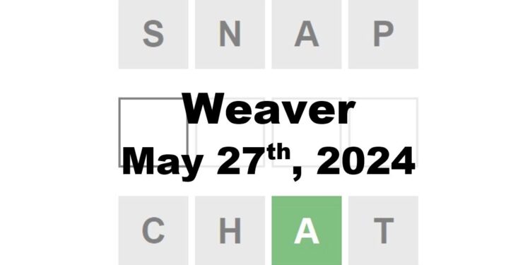 Daily Weaver Answers - 27th May 2024