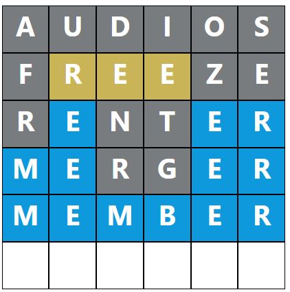 Daily Word Hurdle #1732 Afternoon Answer - 31st May 2024