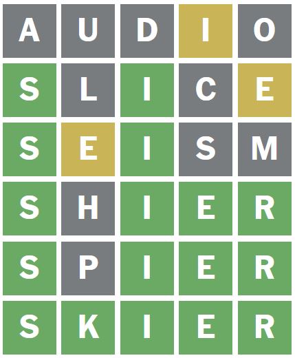 Daily Wordle Answer 1073 - 27th May 2024