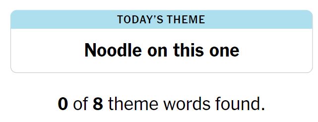 NYT Strands 85 Theme - 27th May 2024