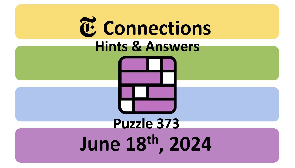 Daily NYT Connections 373 Answers - June 18th 2024